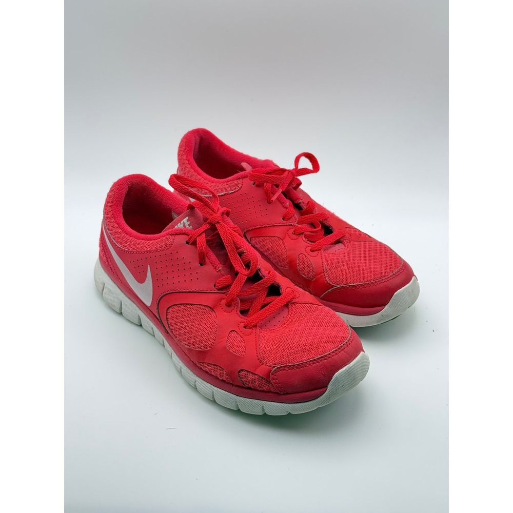 Nike Flex Womens Running Shoes Red Training Sneakers Size 8